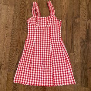 Zara Gingham Red Dress